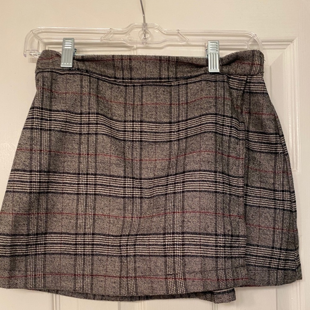 plaid skort